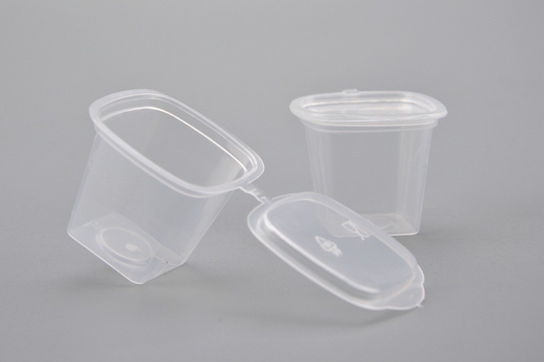 25m lClear Plastic Chutney Cups with Lids / Sauce Pots Re-usable Sauce Containers