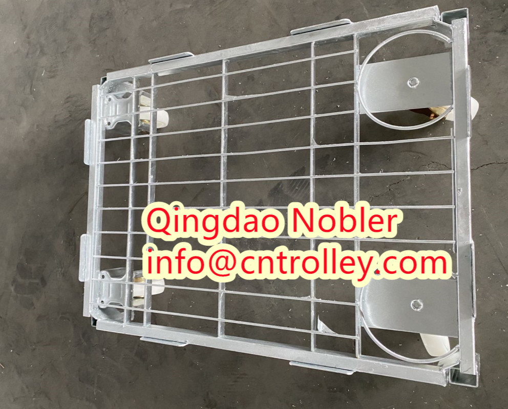 Hot Dip Galvanized Dutch Flower Trolley Seedling Cart With 4 Shelves