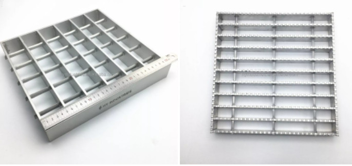 Pedestrian Plain Bar Grating Tray Hot Dip Galvanized Catwalk Steel