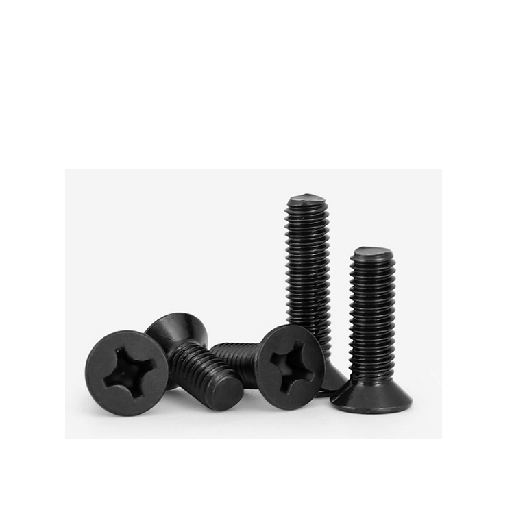 Black Oxide Finish SUS 304 316 Stainless Steel Phillips Flat CSK Head Long Machine Screw