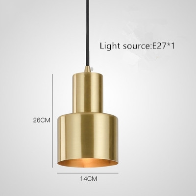 minimalist chandelier copper mordern pendant light lamp holder is E27