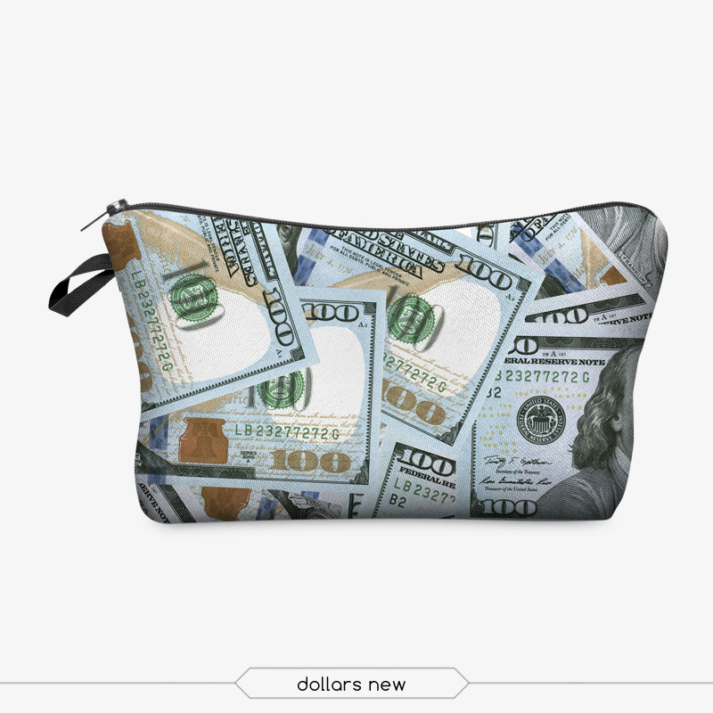 Waterproof Travel Toiletry Pouch Makeup with Zipper (Mandala Flowers)