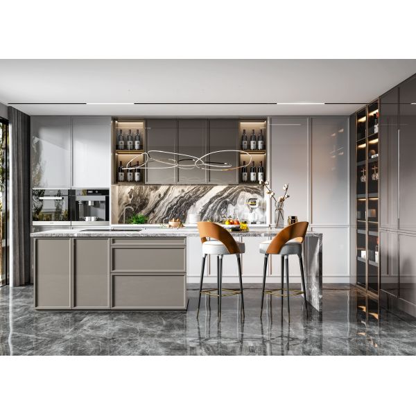 Quality Fireproof Modular Kitchen Cabinet with Sink and Appliances for sale