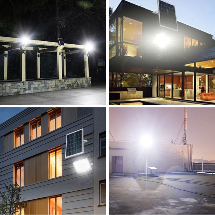 Outdoor Solar Floodlight 200w Lens High Brightness Solar Garden Lights IP67