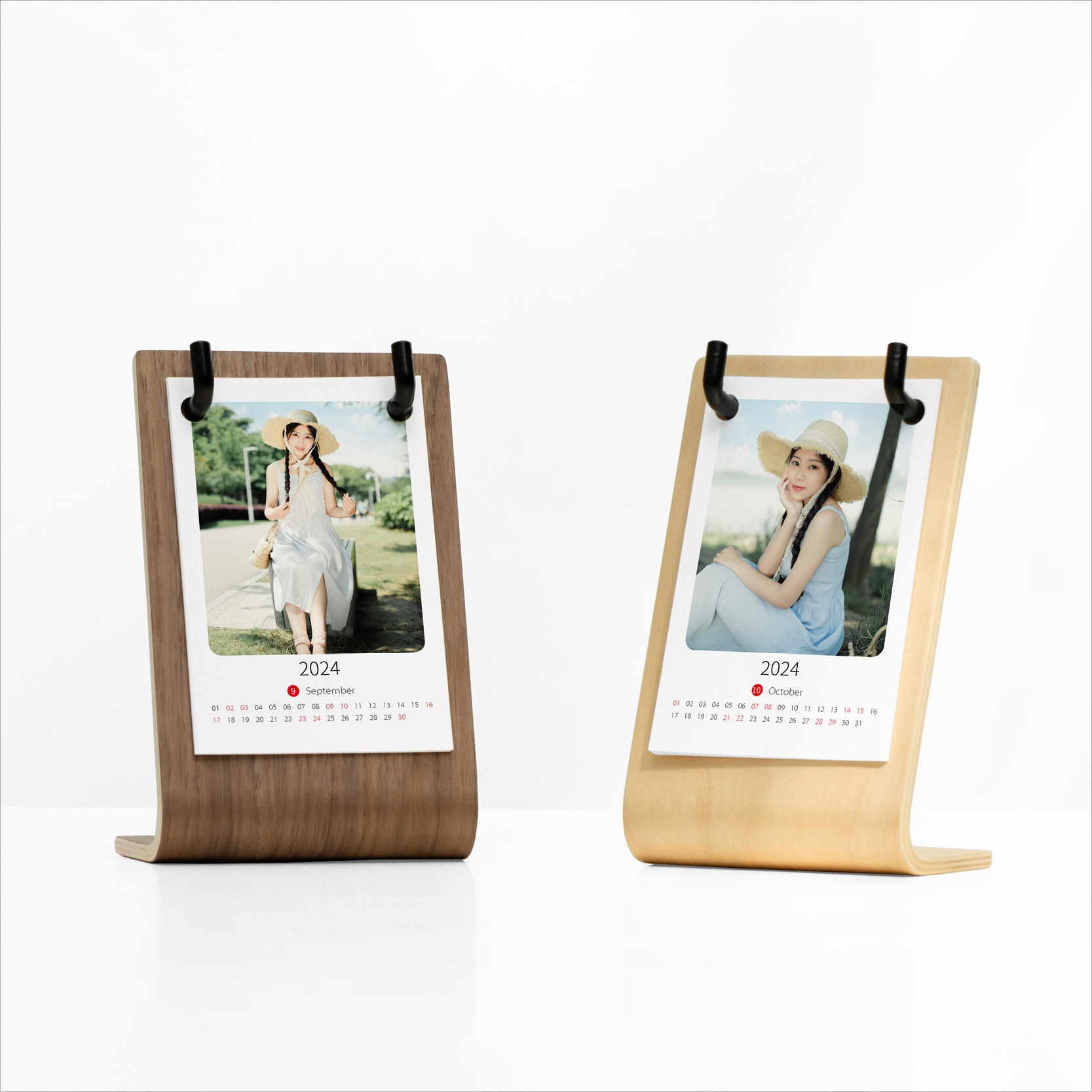 Desk Wooden Calendar Stand 6inch 7inch 8inch Calendar Wood Stand