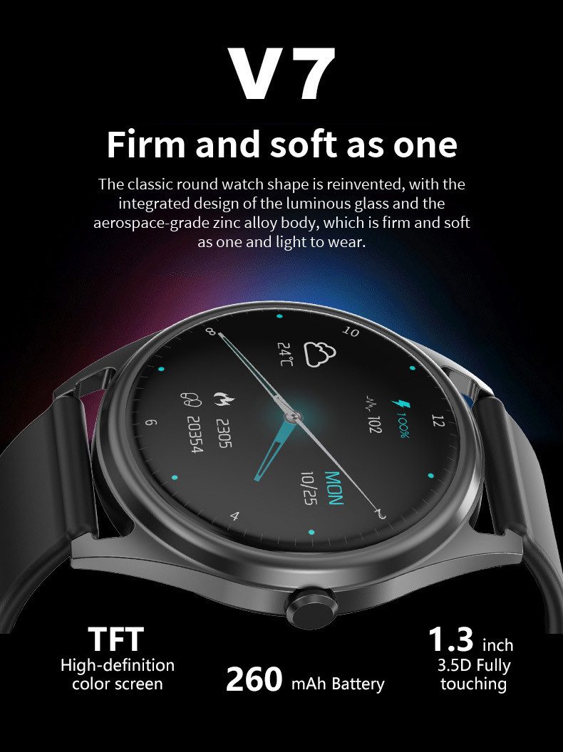 64MB TFT Color Screen Bluetooth Calling Smart Watch Body Temperature