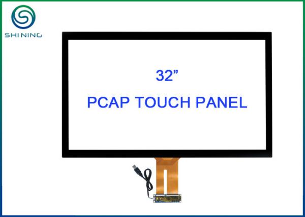 32 Inch USB Touch Screen Sensor Bonded Strengthened Cover Glass For Vending