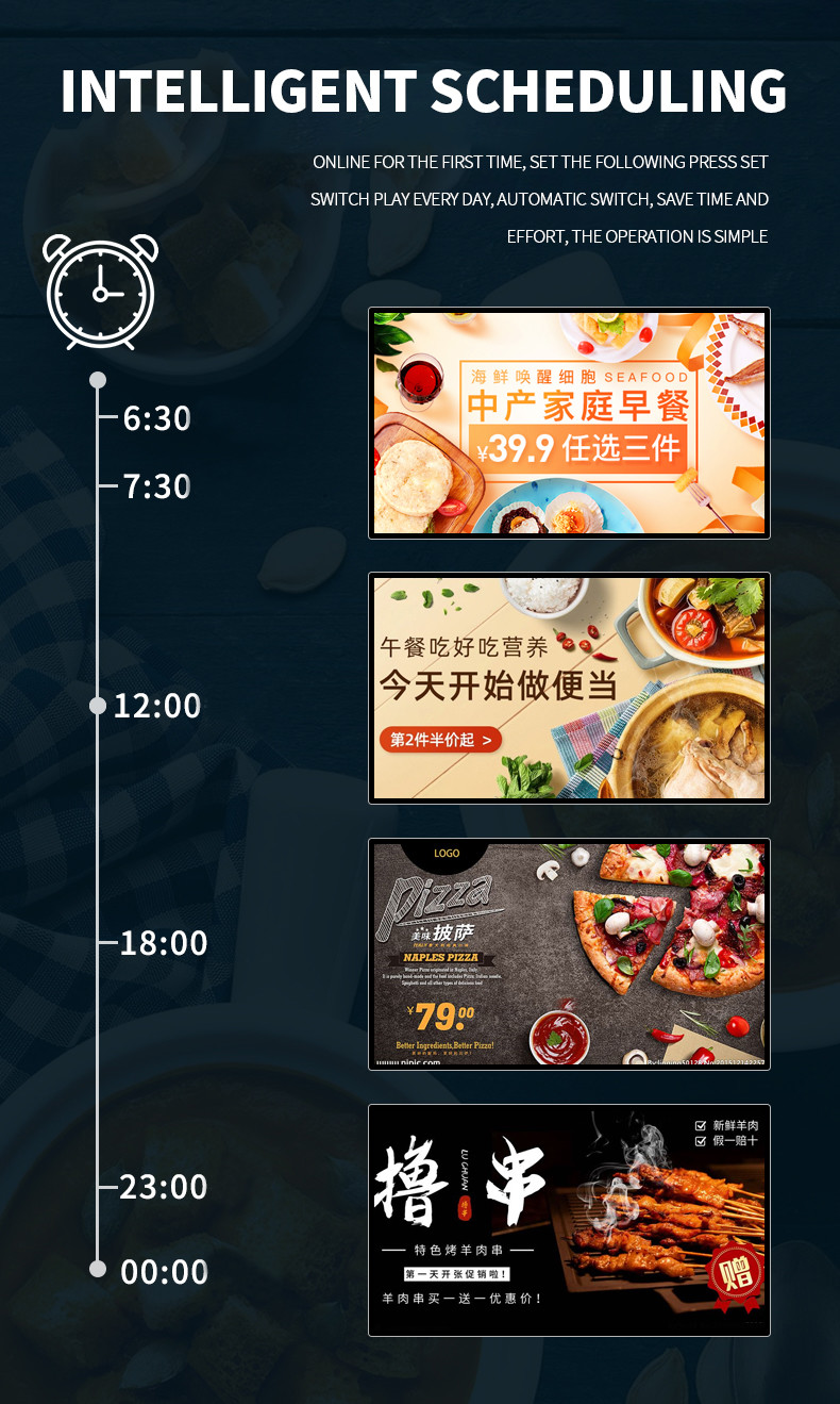 27In Lcd Advertising Display Screen Restaurant Display LCD Multimedia Player