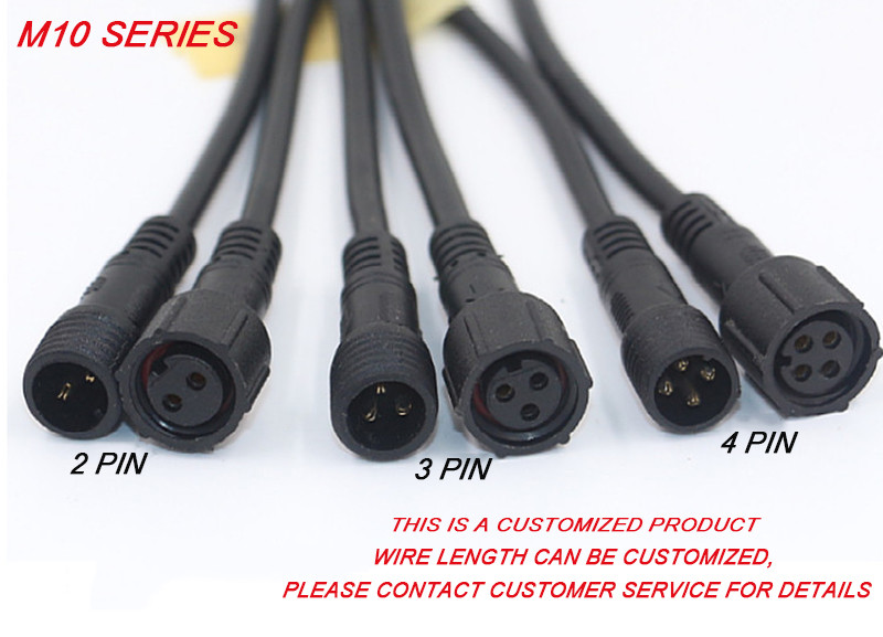 2Pin 8Pin waterproof wire connectors For Outdoor Lighting Equipment