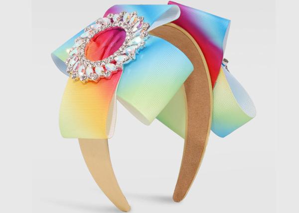 Creative gradient color rainbow hair hoop headbands lady girls fashion