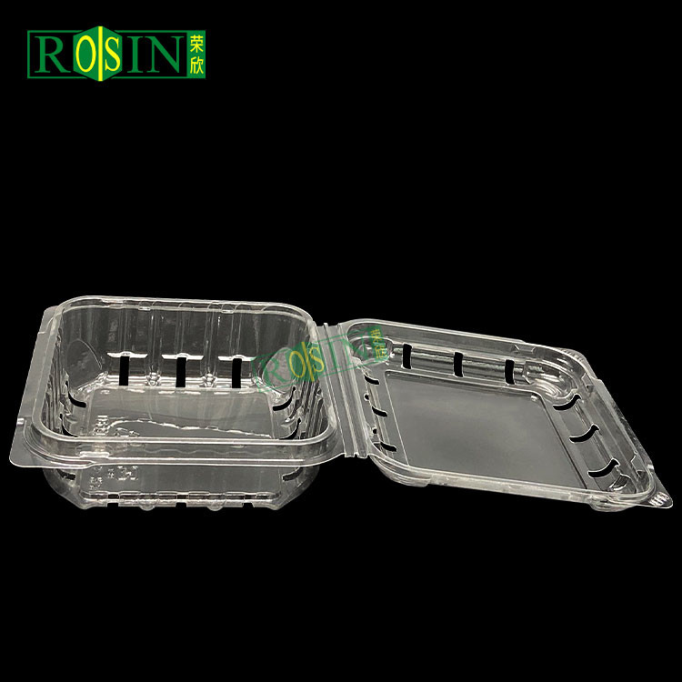 125G Thick Plastic Fruit Packaging Raspberry Blueberry Plastic Containers With Hole