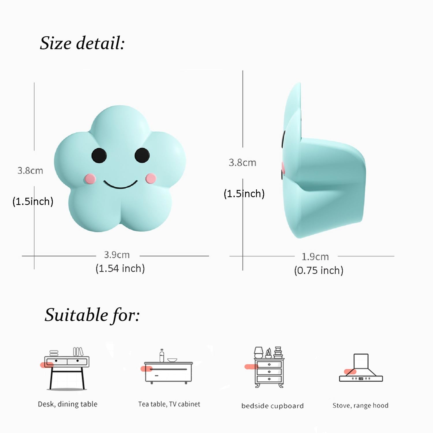 Kids Food Grade Silicone Corner Protectors Furniture Corner Guard Edge Safety Bumpers Adhesive