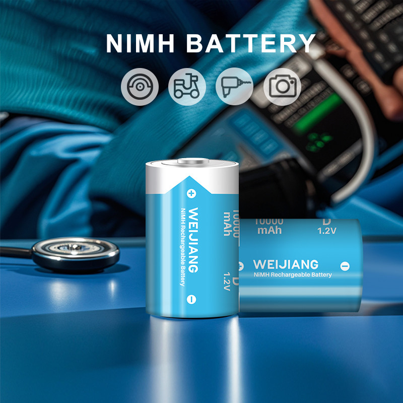 10000mAh 1.2v NiMH D Cell Battery REACH Approval Nickel Metal Hydride Battery