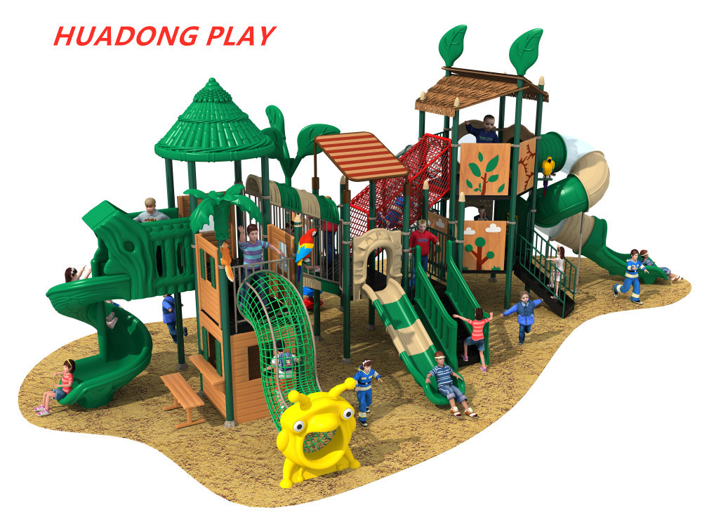 Woods Series Outdoor Playground Slides , Customize Child Play Slide For Kids
