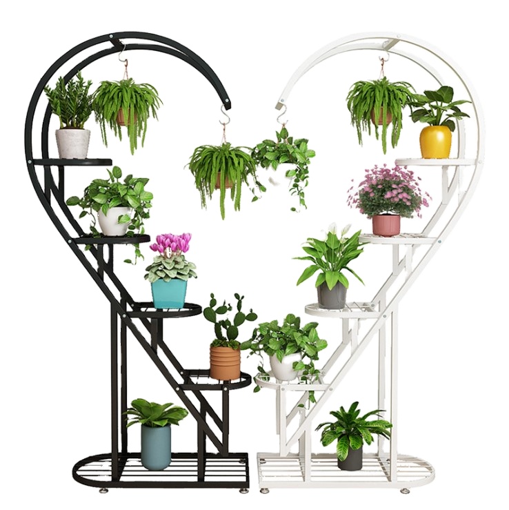 3 tiers metal iron plants stand planter shelf