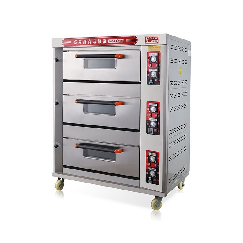 3 Layer Commercial Baking Equipment 9 Trays Commercial Bread Oven