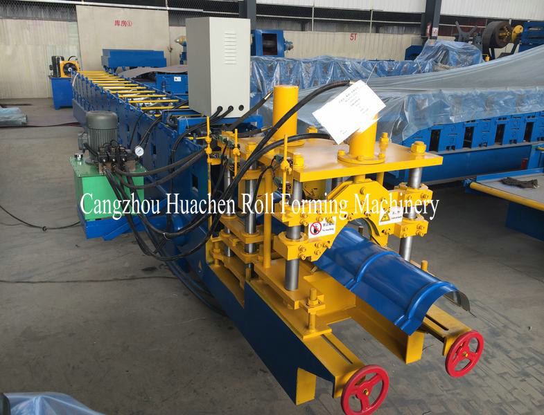 5.5kw Metal Roof Ridge Cap Roll Form Equipment PLC Delta Inverter Control