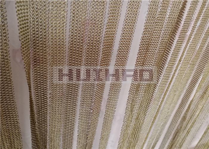 0.53x3.81mm Stainless Steel Welded Chainmail Mesh Curtain For Room Divider Screen