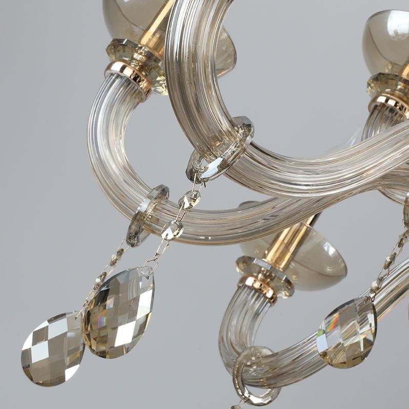 Artisanal K9 Glass Crystal Chandelier Dimmable LED Ceiling Light for Luxury Interiors Pendant Chandeliers Modern Pendant Light