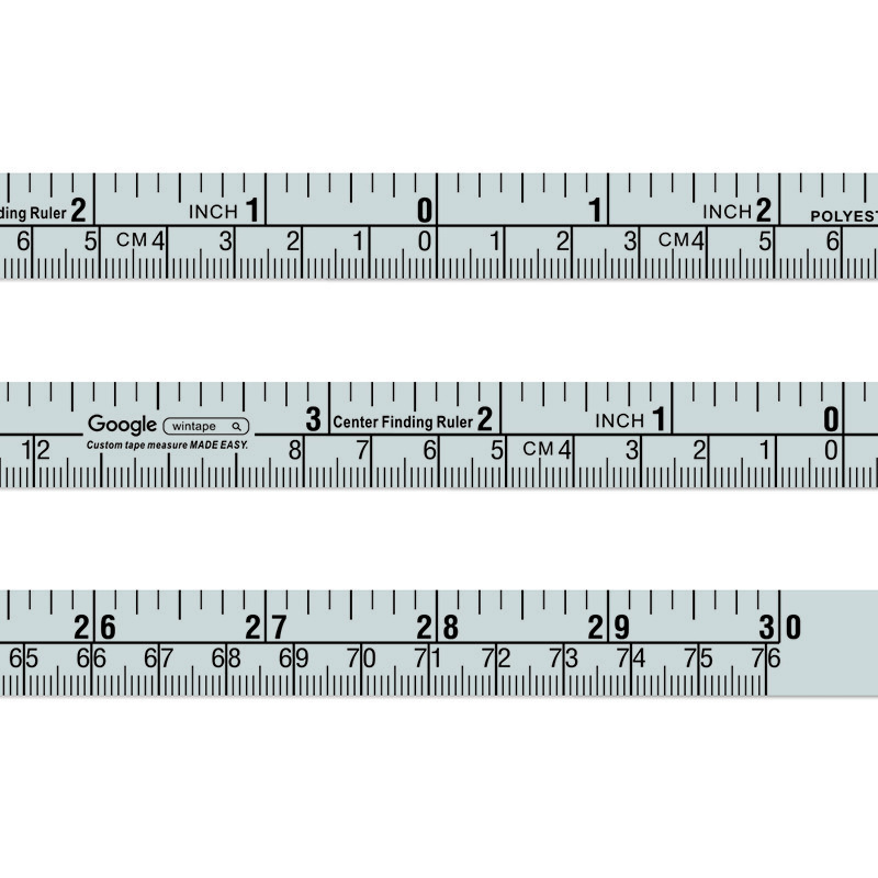 Wintape Multipurpose Self Adhesive Waterproof Workbench Ruler Backed Tape Measure For Cloth Tailor Drafting Table