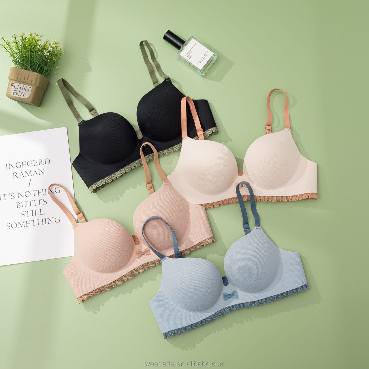 Sexy lingerie women one piece bra traceless small chest gather bra wholesale