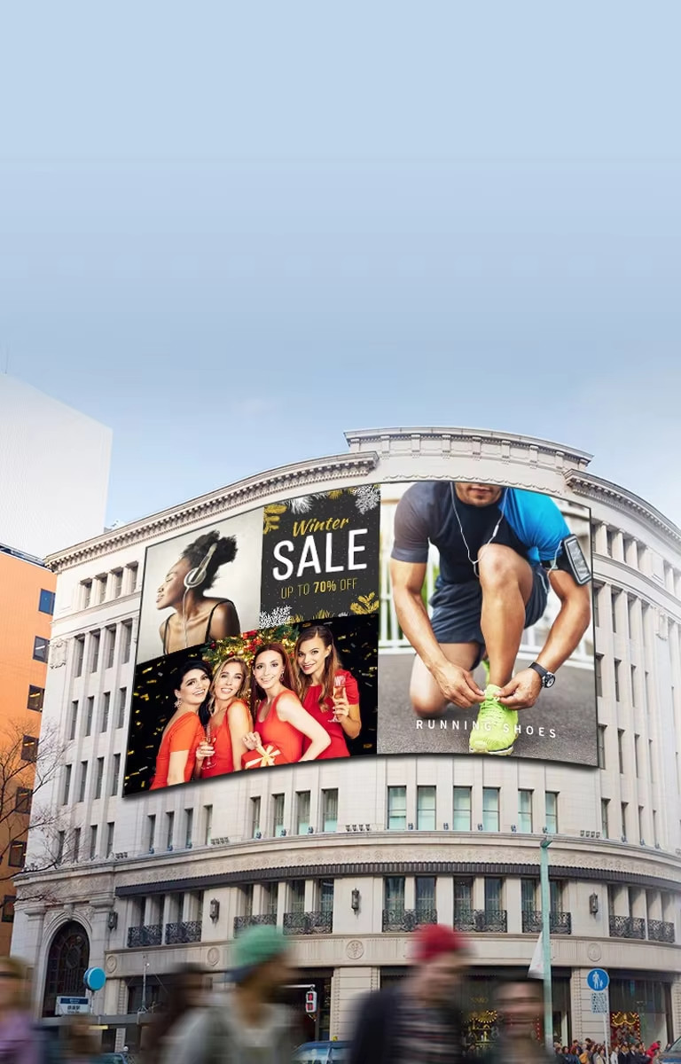 Outdoor LED Screen 960*960mm Fixed Install Cabinet For Commercial Advertising