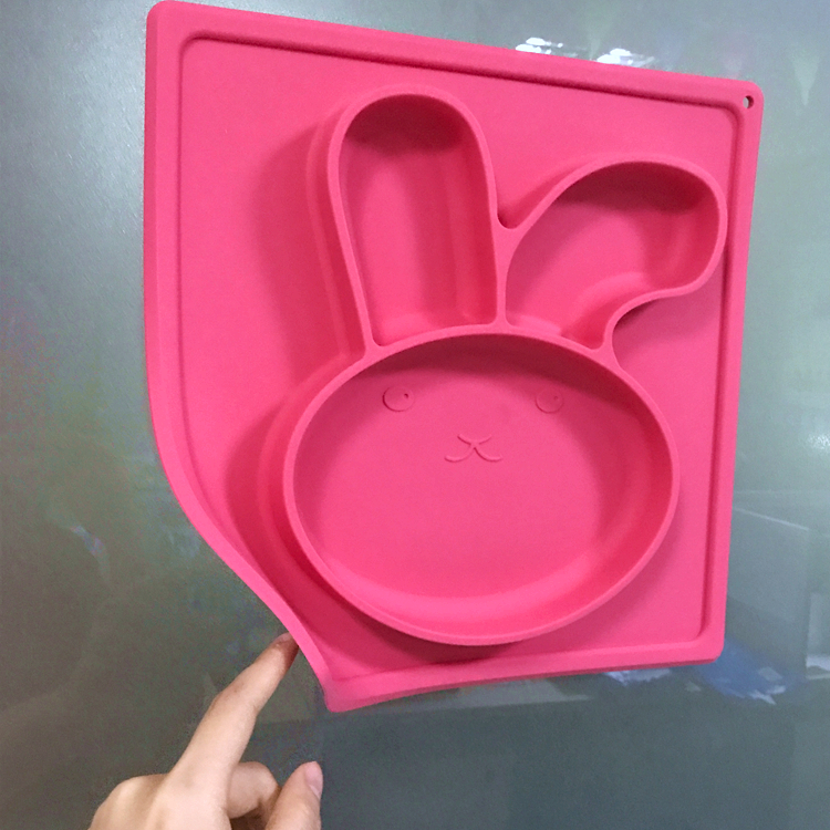 High Quality Food Grade Silicone Children Plate Baby Care Baby FeedingTool Silicone Rabit Mat