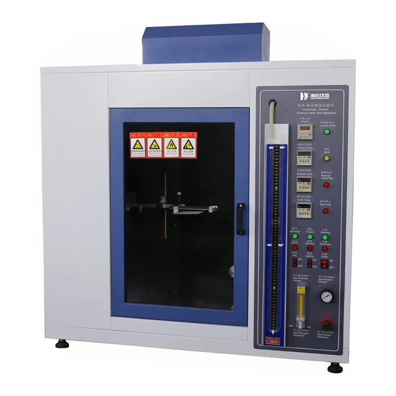 Horizontal &amp; Vertical Burning Test Apparatus/Button-Controlled Horizontal Vertical Flame Test Machine