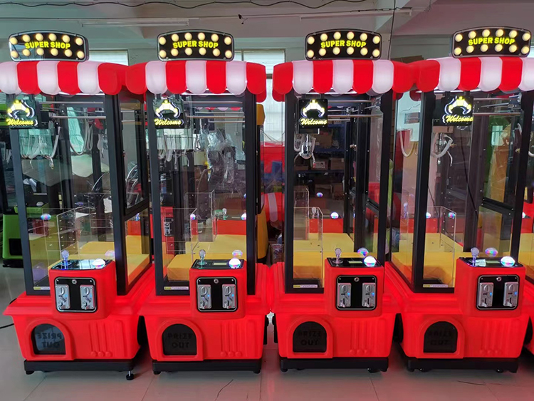 New Hot Sale Playfun Super Shop Mini Crane Claw Machine Coin-operated Game Toy Grab Machine