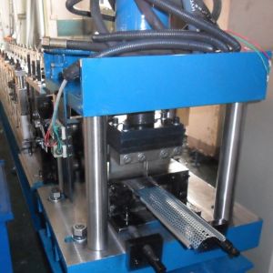 Vertical Arch Frame Structure Shutter Door Roll Forming Machine With Punching