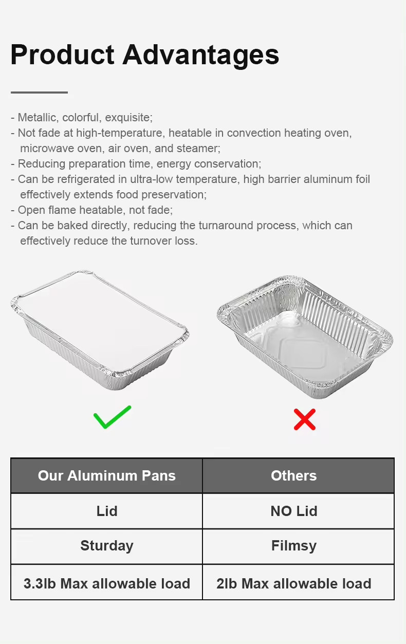9g 850ml Oblong Aluminum Foil Serving Plate for Cooking