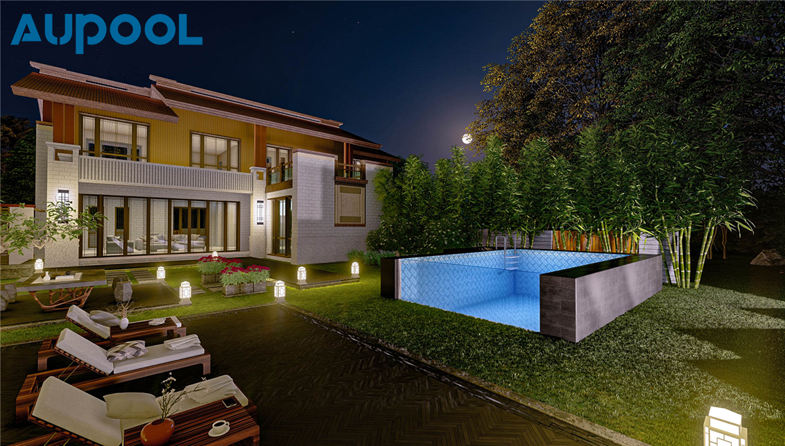 Dry Constant Temperature Polymerization Acrylic Swimming Pool for Private Villa House