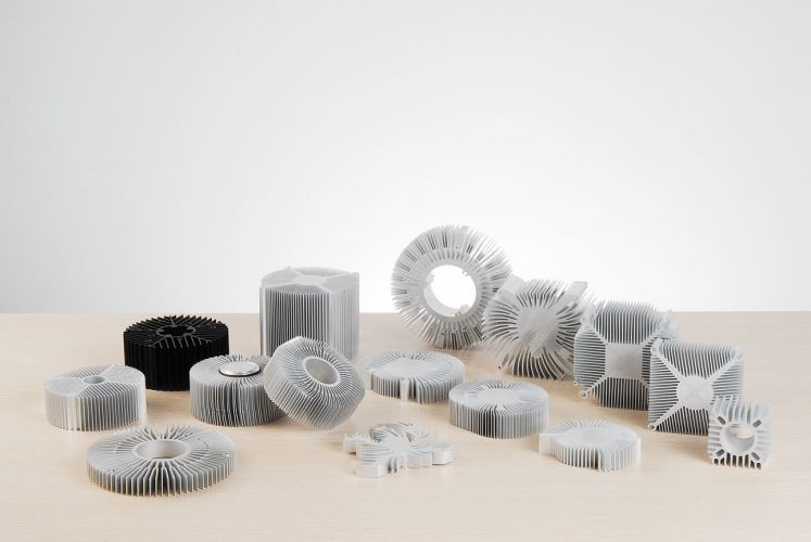 Industry Aluminum Extrusion Parts Various Shape Heat Sink Strip Al6063 Customized