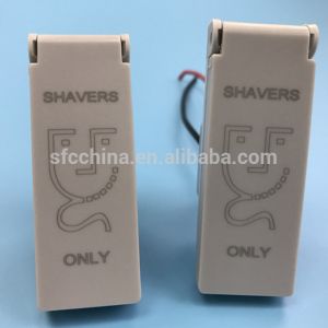  Shaver Socket for mirror of bath room, CE Certificate Waterproof Plastic 2 Pins Outlet Manufactures
