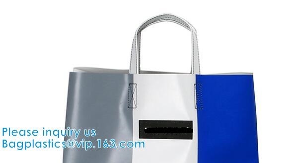 Custom Printing Tear Proof Promotional Bag Washable Handbag Dry Bag Soft Handle Shoulder Bag Pack PVC With Zipper