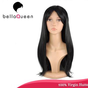 China Hand Tied Straight 7A Virgin Human Hair Lace Wigs Hair Natural Color on sale