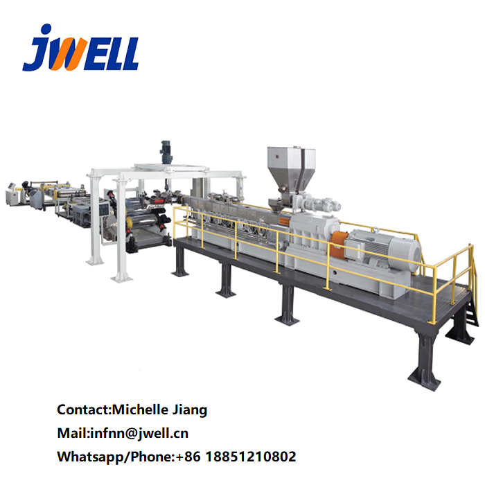 JWELL New Material+Recycled Material PET sheet making machine extrusion line