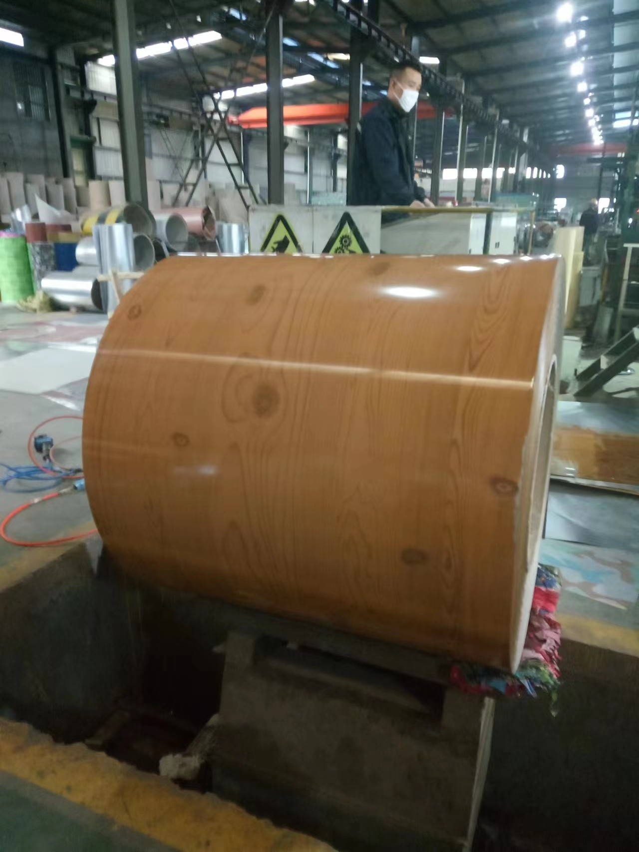 Printech Color Coil 50-Year Warranty 3003H24 Aluminium Coil 0.80*1200 PVDF Wood Grain Printech Color Coated Coil