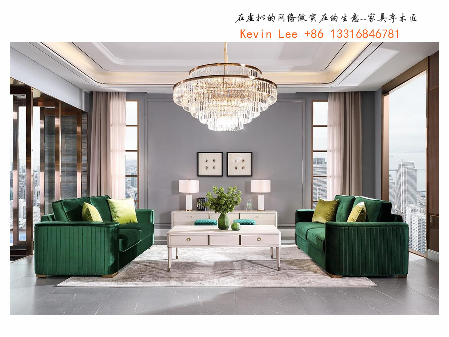 American style Dining room furniture factory sale for Villa house interior designer Custom the table and wine Cabinets