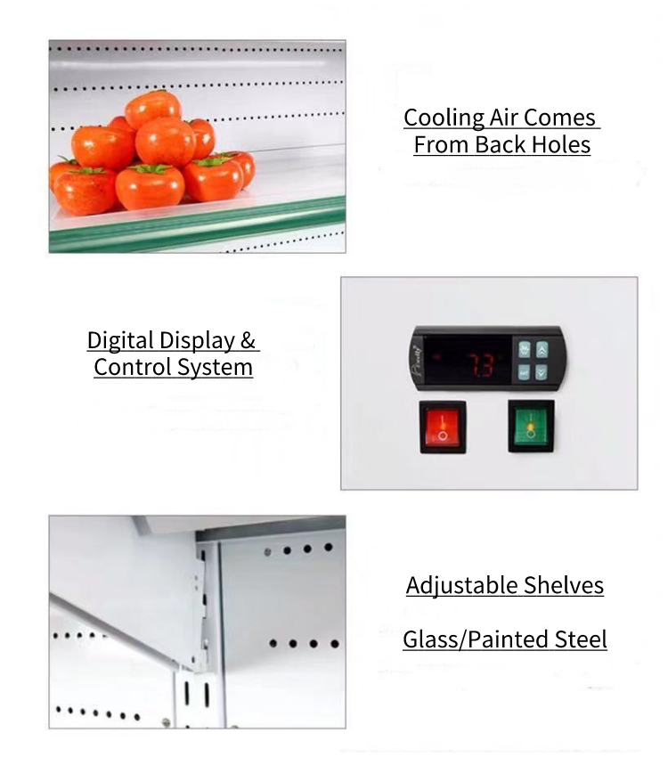 Stainless Steel Open Multideck Fridge