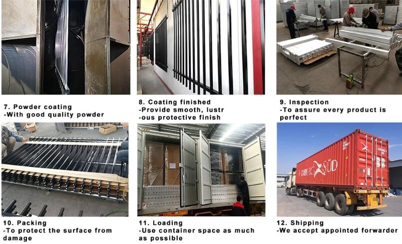 Stainless Steel W Section Palisade Fencing Hot Dipped Galvanized European