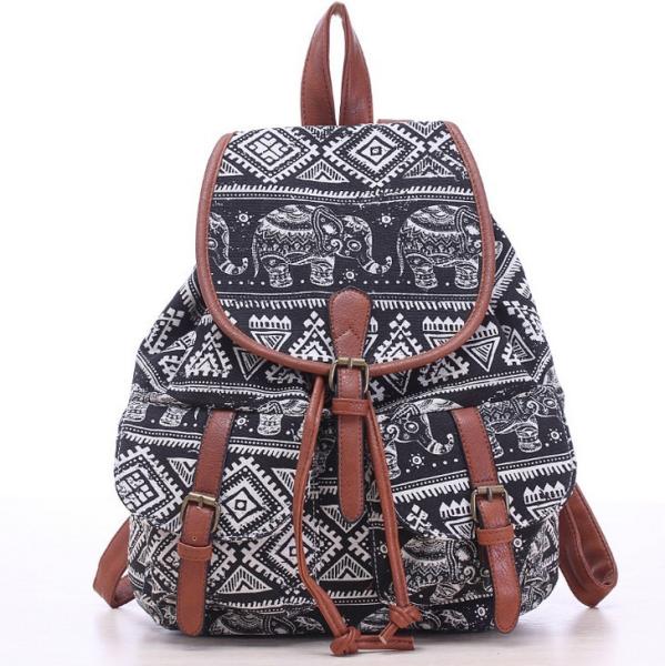 Vintage European and American fashion printing ladies casual shoulder bag