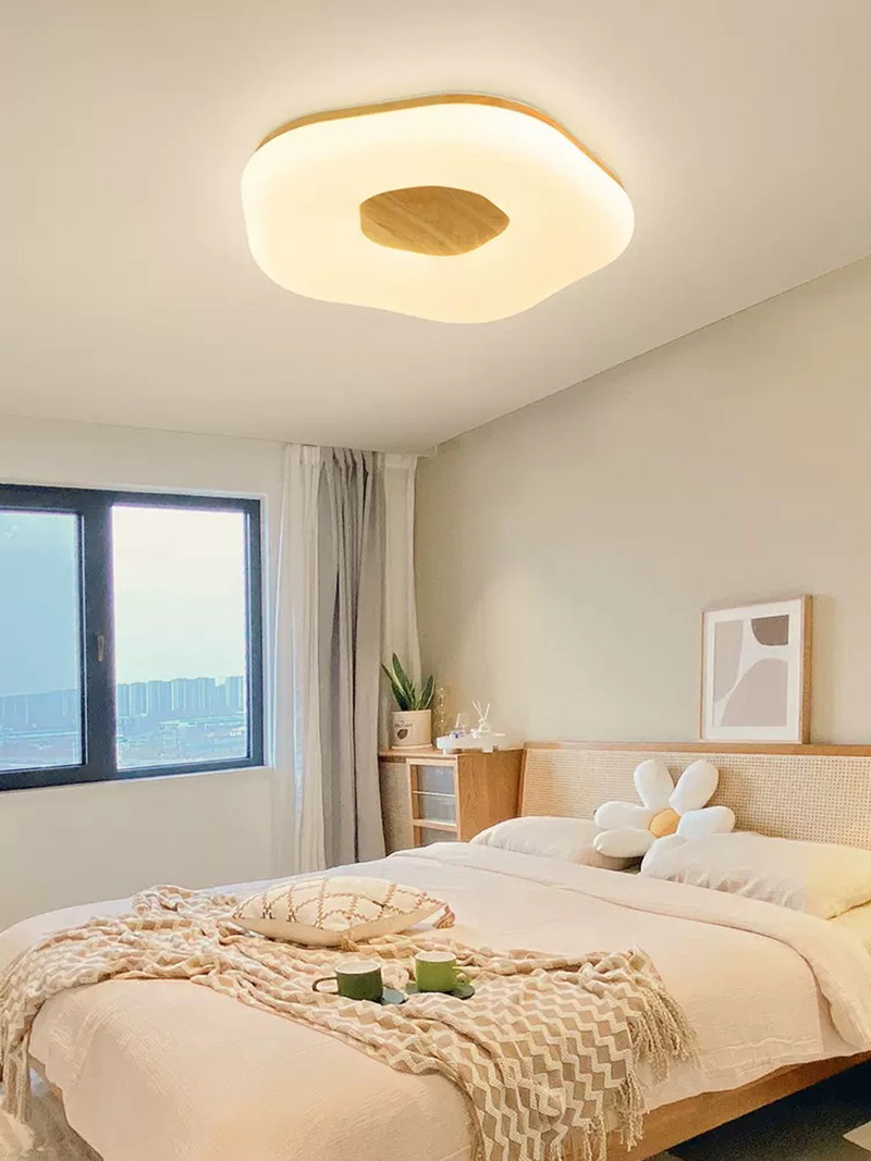 Modern Ceiling Lamp LED 24W 36W Flower Shape Ceiling Lights For Bedroom Living Dining Room wooden ceiling lamp(WH-WA-56)