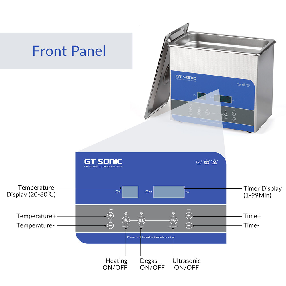 Digital Qualified Ultrasonic Cleaning Machine 3L Tank Capacity
