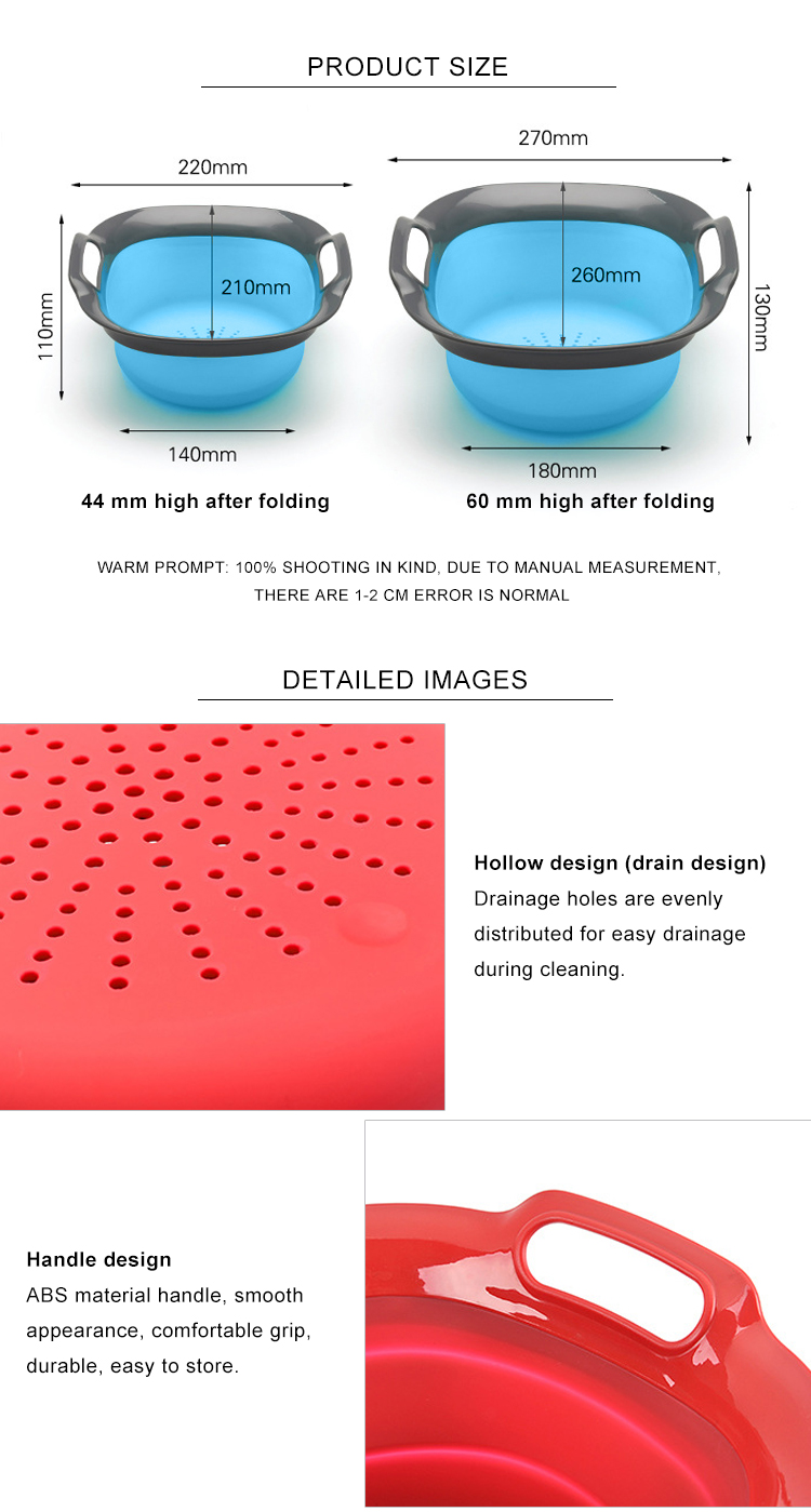 Kitchenware Collapsible Silicone Folding Sink Drain Basket