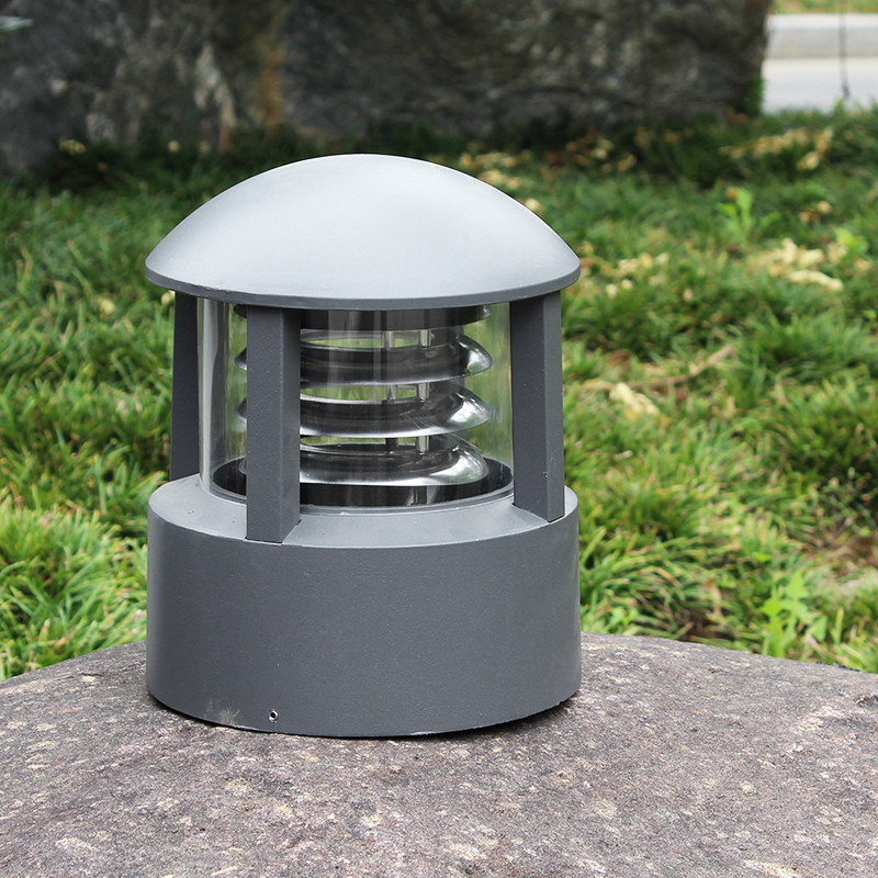Gate Led Pillar Lights Outdoor Column Driveway Aluminum PC 215x255MM E27
