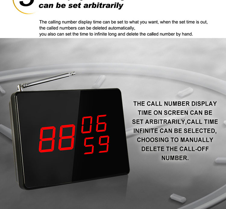 long range wireless service system receiver can display 3 groups of call number at the same time