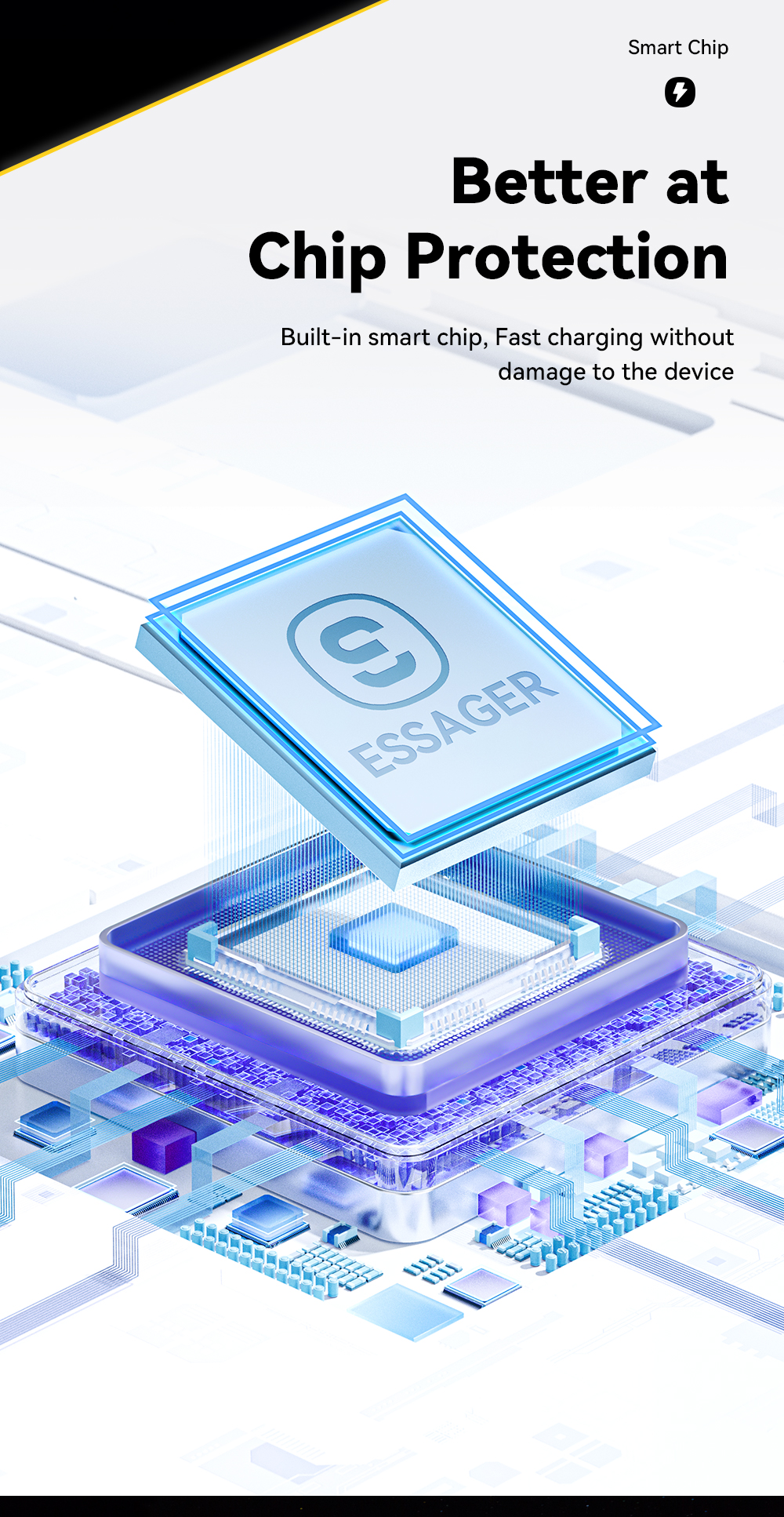 ESSAGER ES-X47 Series 100W A-C 1m Short 2m Long USB C Cable
