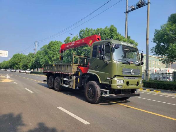 Chinese Dongfeng Brand 6WD 6X6 Truck Mounted Crane With XCMG 8 Tons 10 Ton Crane