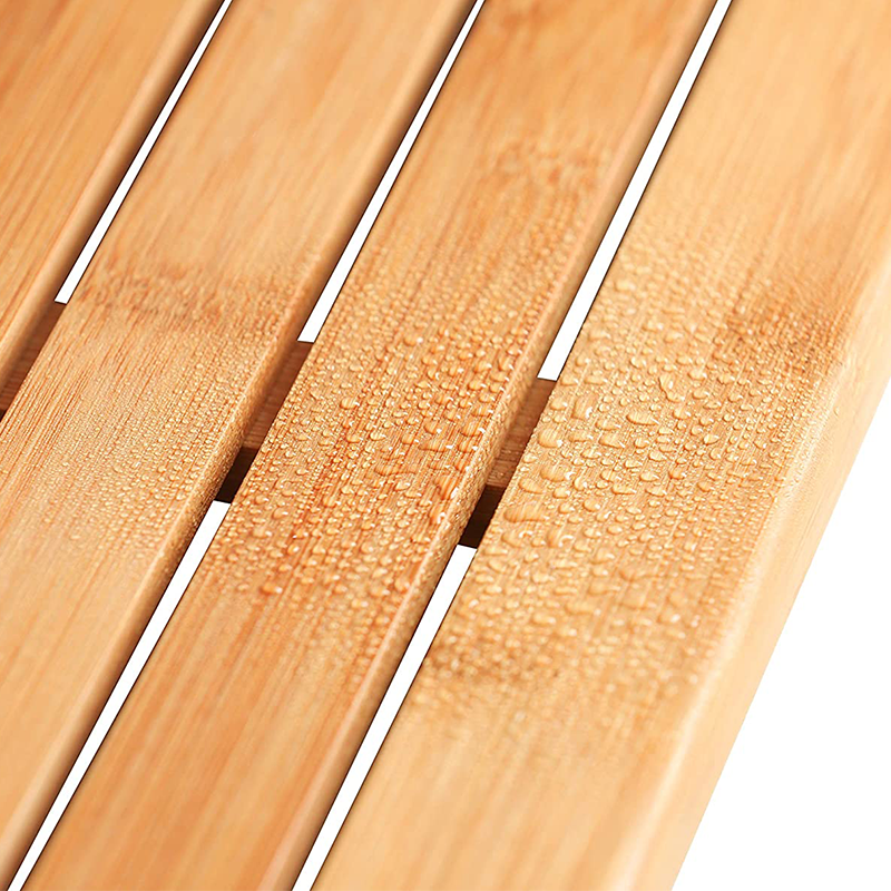 100% Natural Bamboo Floor Mat Bathroom For Shower Waterproof